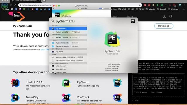Python Tutorial: Installing Pycharm IDE from JetBrains смотреть онлайн