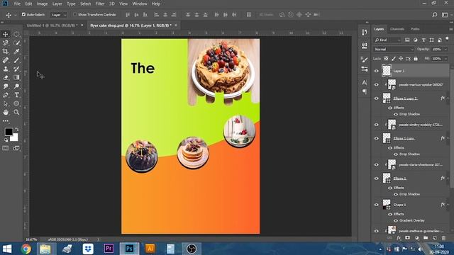 How to Create A4 Flyer Design in Photoshop ( Cake Shop Flyer ) Graphics Diary смотреть онлайн