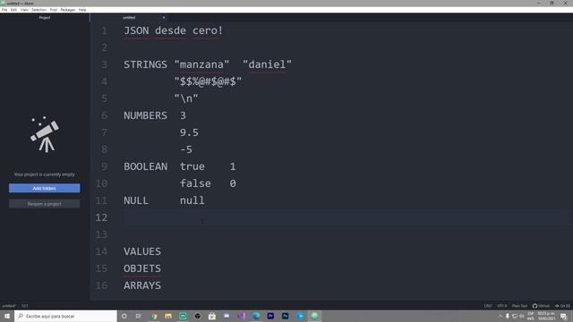 JSON desde cero | Tipos de Datos | Parte #4 смотреть онлайн