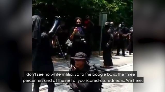 Heavily-Armed Black Militia Group Marches on Georgia's Stone Mountain Confederate Monument смотреть онлайн