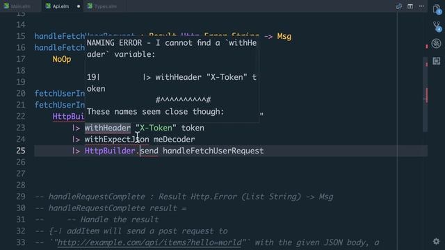 Building apps in Elm part 5: Fetching user data with Elm's HTTP library смотреть онлайн