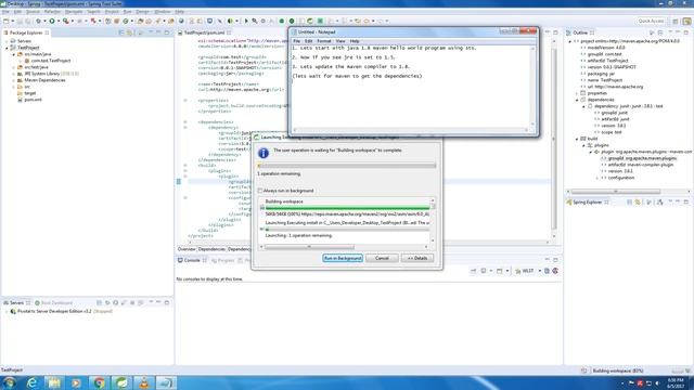 Tutorial-1 : Java 1.8 STS Maven tutorial смотреть онлайн