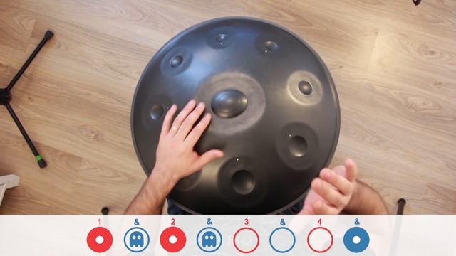 Handpan Lessons Ex#1: Basic 4/4 Rhythm (for Beginners)