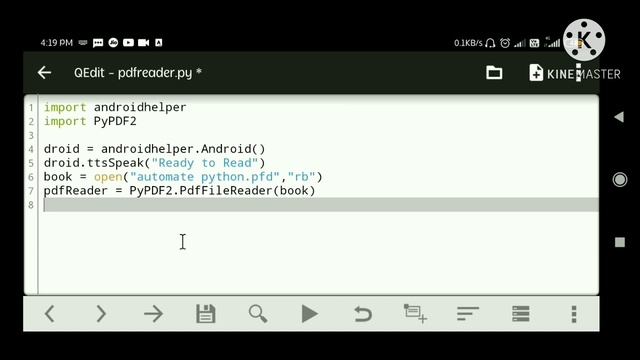 Audio Book with Python (android) || PDF into audio output || on android using QPython. смотреть онлайн