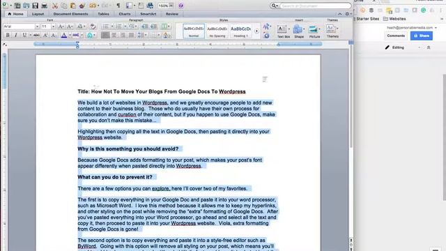 How To Move Your Blogs From Google Docs To Wordpress (p1) смотреть онлайн