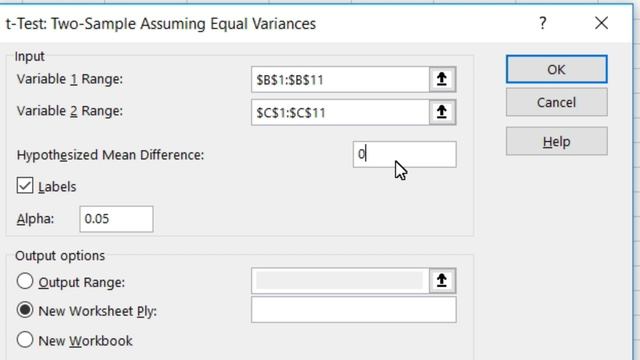 Using Excel for a Pooled Variance T-test with Equal Variances: Two Population Means Sigma Unknown смотреть онлайн