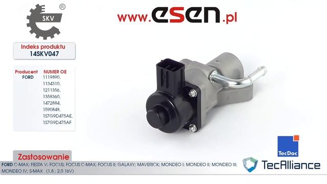 Zawór EGR Ford Focus Ford Mondeo Ford S-Max Ford Fiesta V Ford C-Max (1,8 2,0 16V) OE 1119890, смотреть онлайн