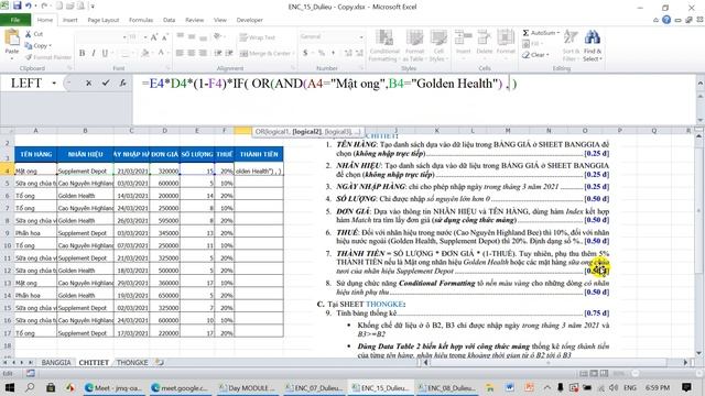 Đề 15 - Excel nâng cao смотреть онлайн