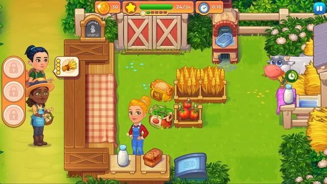 Фермерская лихорадка Farming Fever учимся быстро производить Продукцию и продавать её Клиентам! смотреть онлайн