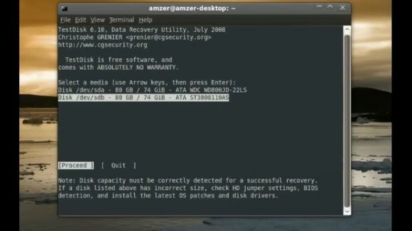 Recover deleted partitions using Testdisk in Ubuntu #11