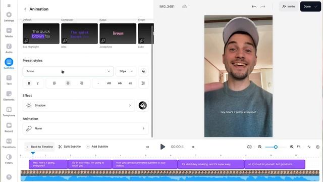 Word by Word Subtitle Animations in 1 Minute | AI Video Editor смотреть онлайн