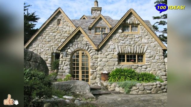 Beautiful stone houses and stone-faced facades. 36 design ideas! смотреть онлайн