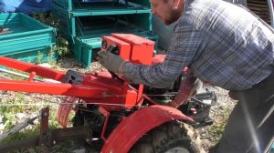 Переделка конного плуга под дизельный тяжелый мотоблок. Проверка в работе