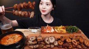 Корейская еда Мукбанг и Шашлык ASMR - Korean Mukbang asmr.mp4