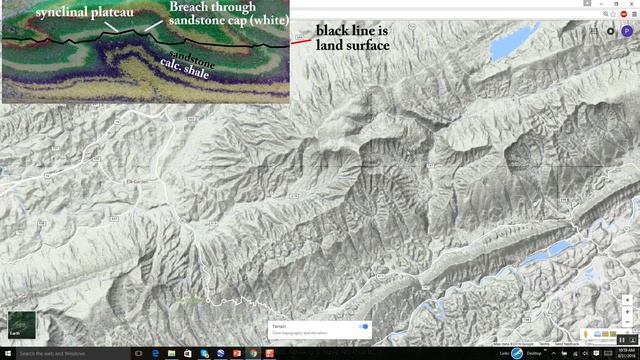 Appalachian landscapes 4: Google Maps Terrain perspective смотреть онлайн