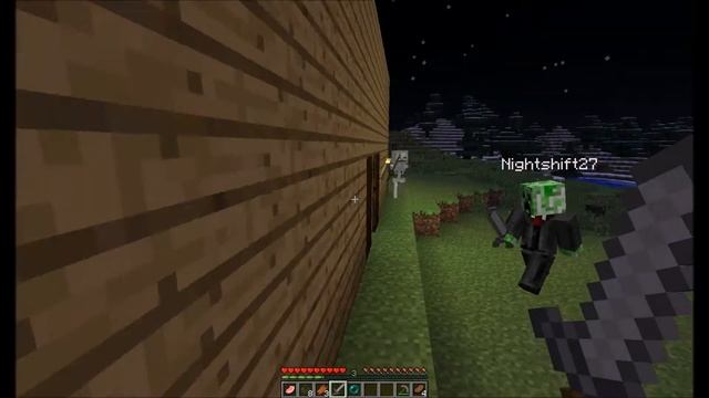 Minecraft Lets Play: Part 4! 'Enderman and Friendly Fire' смотреть онлайн