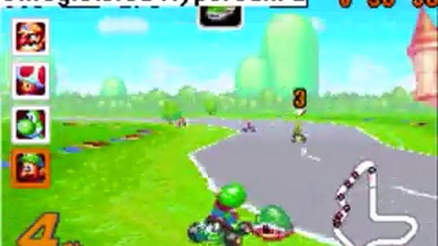 Game Walkthrough-Mario Kart Super Circuit GBA-Mushroom Cup-Peach Circuit смотреть онлайн