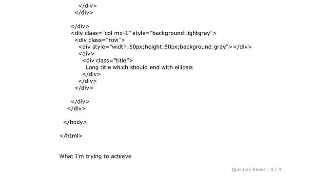HTML : How can I hide overflown text as ellipsis using dynamic bootstrap cols смотреть онлайн