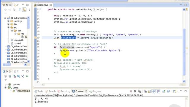 VTC Player Advanced Java Programming Java SE 7, The Arrays Class смотреть онлайн