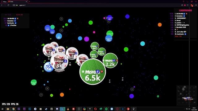 Agar.io - Handicap vs Negative (Vanator) смотреть онлайн
