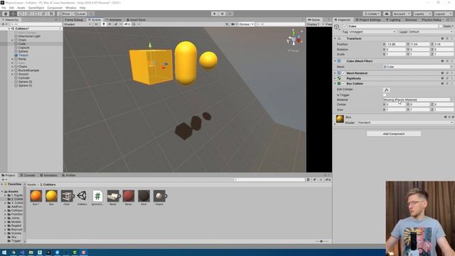 Физика в Unity - 2. Collider смотреть онлайн