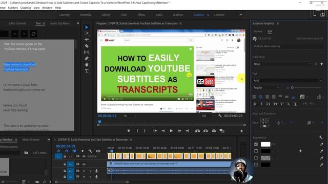 How to Import Subtitles In Adobe Premiere Pro CC 2021 - [Styling and Burn Subtitle Into Video] смотреть онлайн
