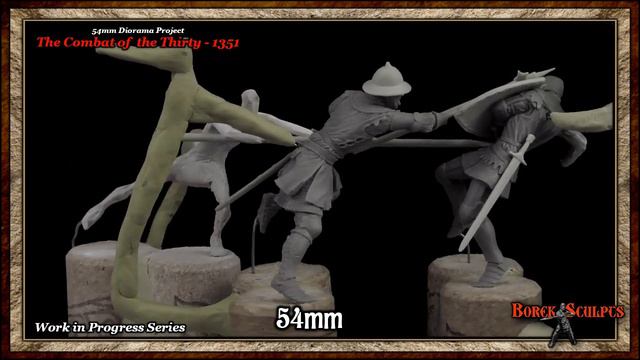WIP 54mm diorama "The Combat of the Thirty" 1351 смотреть онлайн