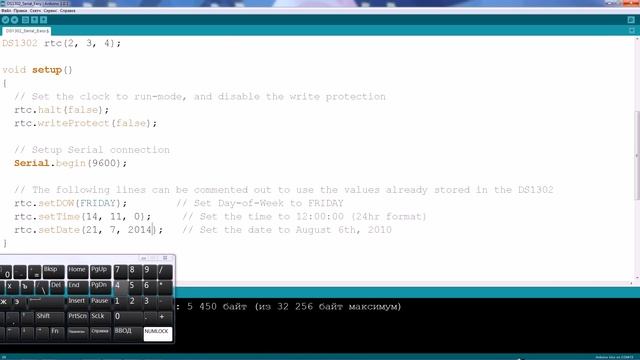 Часы для Arduino RTC DS1302 Real Time Clock Module library "DS1302" смотреть онлайн