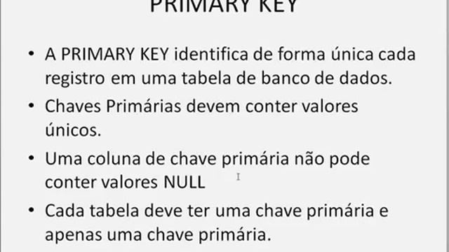 4 T SQL CONSTRAINTS Restrições PRIMARY KEY, NOT NULL, etc SQL Server смотреть онлайн