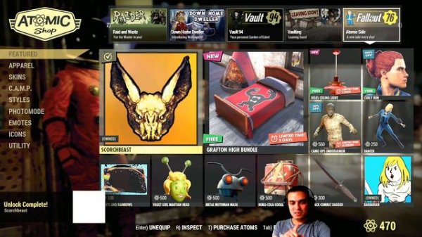 Fallout 76 Atom Shop Today - The Raider Waster Bundle, 6 Free Items and More...