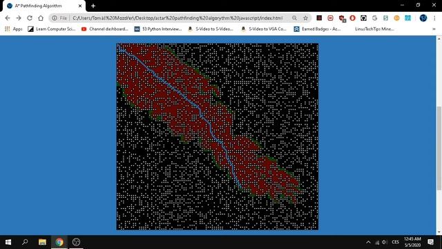 A* Pathfinding Algorithm in JavaScript смотреть онлайн