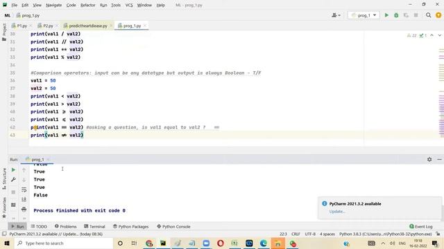 Operators in Python: Arithmetic, Logical, Bitwise and comparison смотреть онлайн