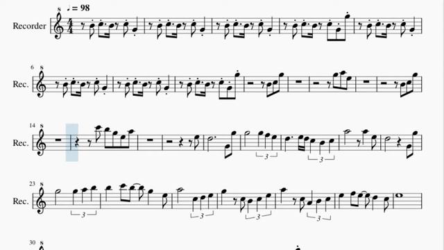 Recorder Sheet Music: How to play Stickerbush Symphony (Donkey Kong Country) by David Wise смотреть онлайн