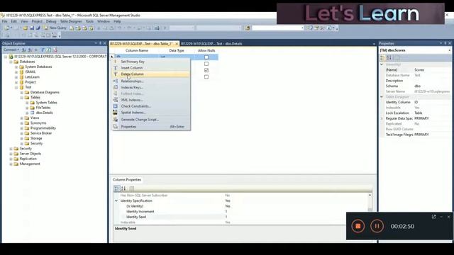 How to create a FOREIGN Key from Object Explorer in SQL? смотреть онлайн