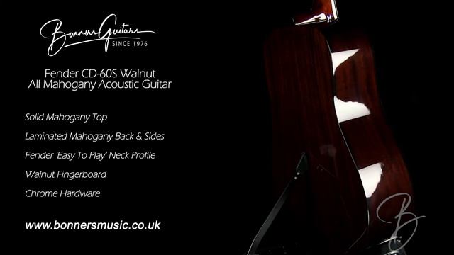 Fender CD 60S Walnut All Mahogany Acoustic Guitar смотреть онлайн