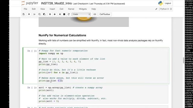Module 2. Python and Jupyter Notebooks - INST728E - Winter 2018 Social Media and Crisis Informatics смотреть онлайн