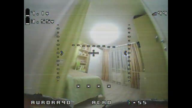 FPV indoor полет на квадрокоптере Eachine Aurora 90 по квартире смотреть онлайн