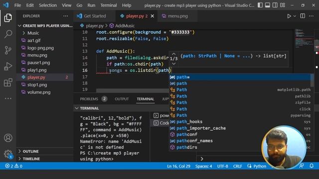 Create Your Own Python Music Player | Mp3 Player Using Tkitner | Python Projects | Simplilearn смотреть онлайн