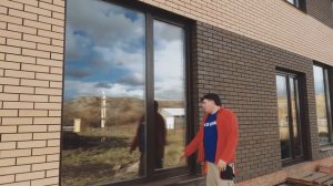 Ламинированные панорамные пластиковые окна VEKA softline 82 Установка остекления в частном доме