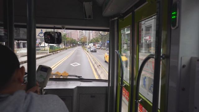 Taiwan, Taipei,bus 20 Ride From Xinyi&Guangfo Intersection To Chiang Kai-shek Memorial Hall+walk