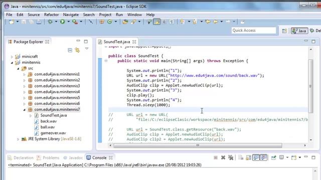 Adding sound to our game. Java Game development for Beginners 7 смотреть онлайн