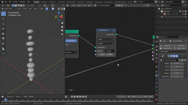 Geometry Nodes | Процедурная структура из камней смотреть онлайн