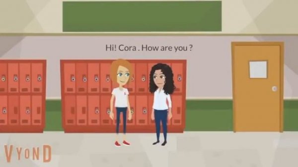 Present continuous conversation; English