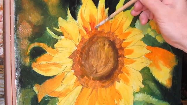 ,, ПОДСОЛНУХ ,, Картина маслом Художник А Мишин смотреть онлайн