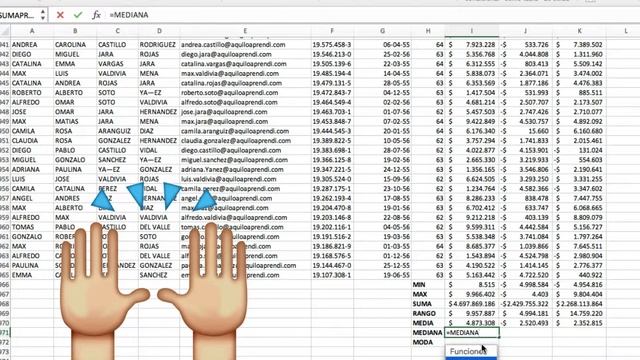 Aquí Lo Aprendí - Excel 2019 - Estadística - Clase 2 - Media, Mediana, Moda смотреть онлайн