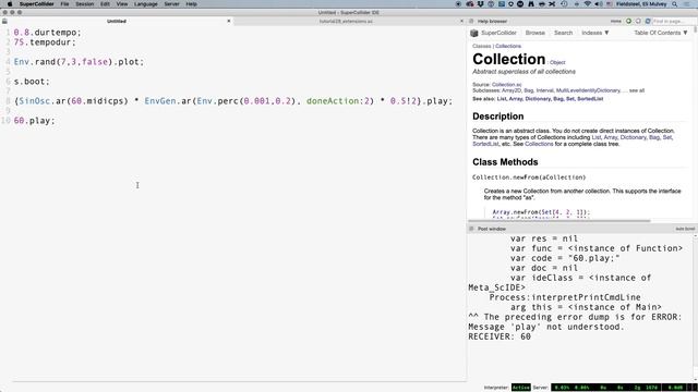 SuperCollider Tutorial: 28. Writing Classes and Methods смотреть онлайн