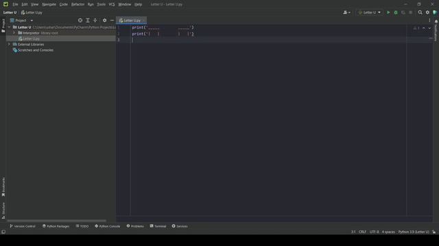 Letter U (My First Python Project) смотреть онлайн
