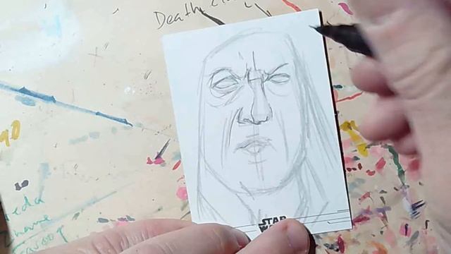 Penciling Darth Sidious Sketchcard from Rise Of Skywalker смотреть онлайн