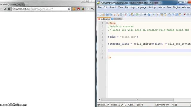 making a visitor counter in php смотреть онлайн