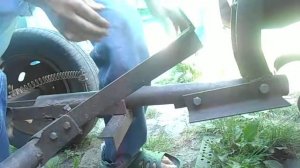 Соединение адаптера к мотоблоку с фрезой